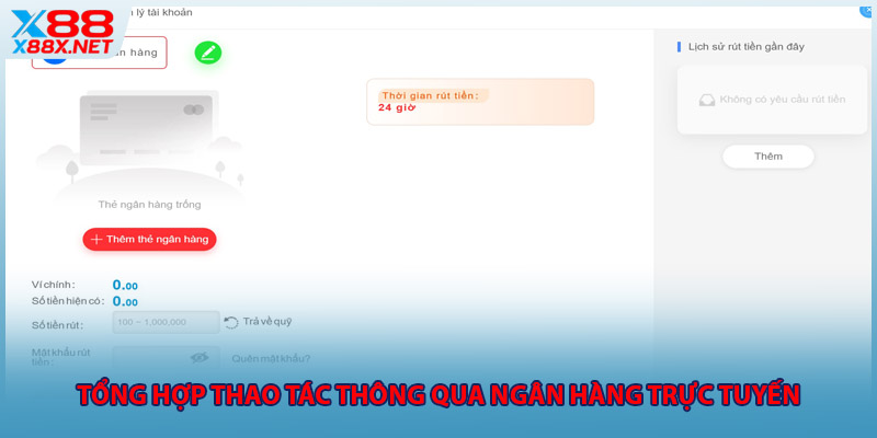 Tổng hợp thao tác thông qua ngân hàng trực tuyến